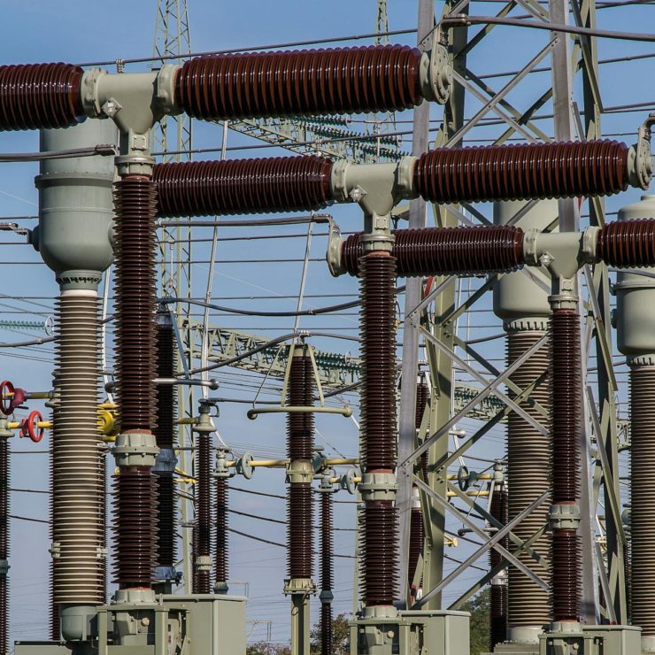 gray and black power transmission station